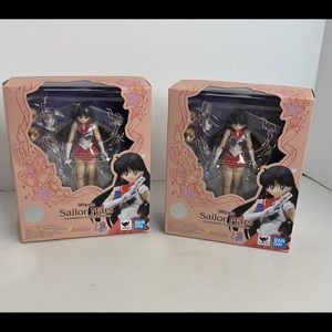 Lot 2097❤️NEW LOT OF 2 S.h.figuarts Sailor Moon Sailor Mars Animation Colour